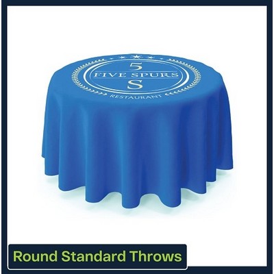 4' Round Standard Table Throw | (Full Color - Full Bleed) Dye Sublimation - Made in the USA