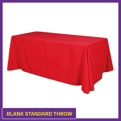 Red - 6' Blank (No Imprint) Hemmed Standard Throw - 4 Sided